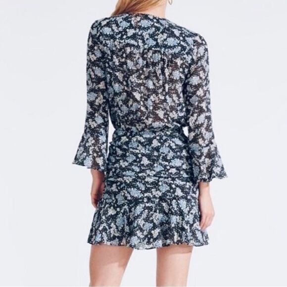 Veronica Beard Sean Silk Floral Mini Dress Size 6 - Picture 4 of 16